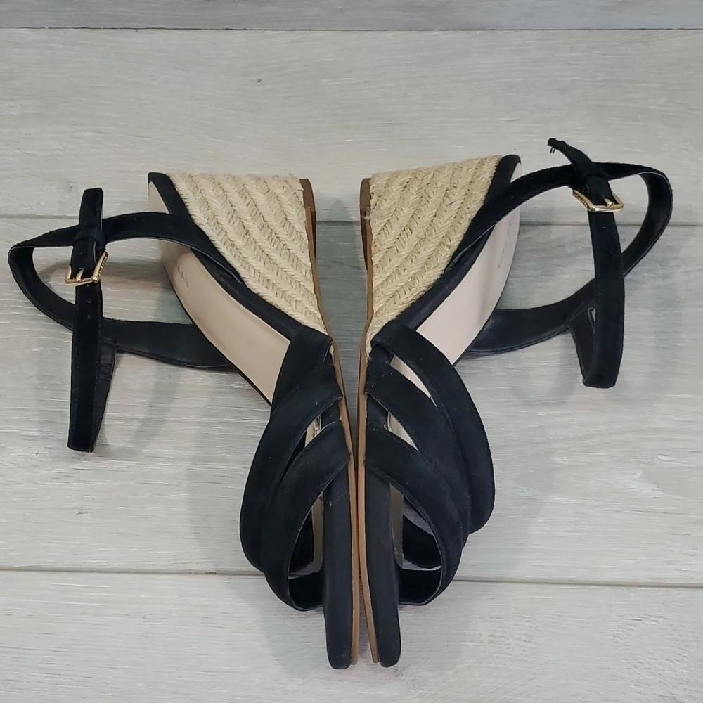 Cole Haan Women Jasmine Espadrille Wedge Ankle Strap Comfort shoes sandals 8